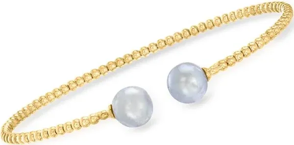 Gabriel Designs 14kt Yellow Gold Cultured Pearl Cuff Bracelet