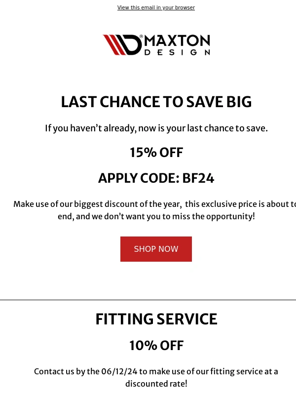 Maxton Design - LAST CHANCE TO SAVE BIG