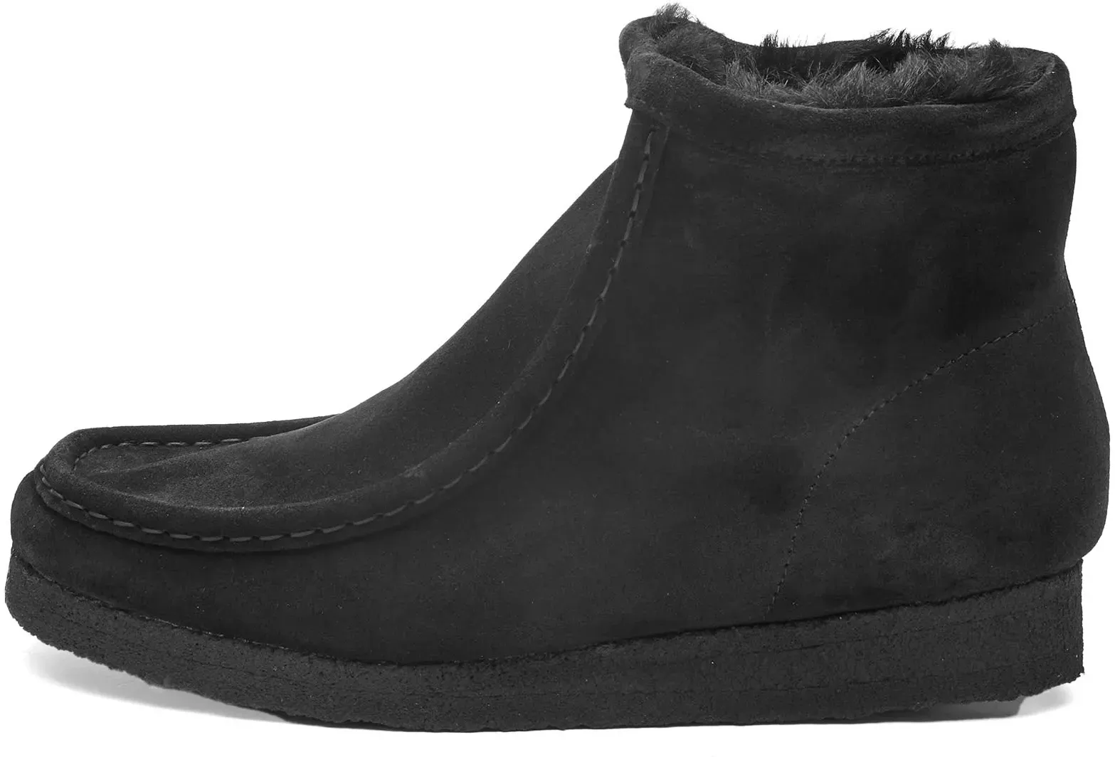 Clarks Originals Women's Wallabee Hi Boots in Black, Size UK 4