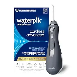 Waterpik Cordless Advanced Water Flosser For Teeth, Gums, Braces, Dental Care With Travel Bag and 4 Tips