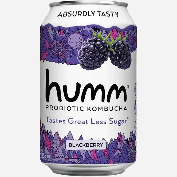 Humm Kombucha Original Blackberry Kombucha 12 Pack