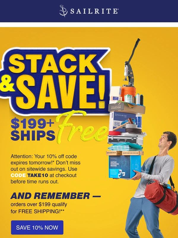 Sailrite - ? Last Day to SAVE 10%!