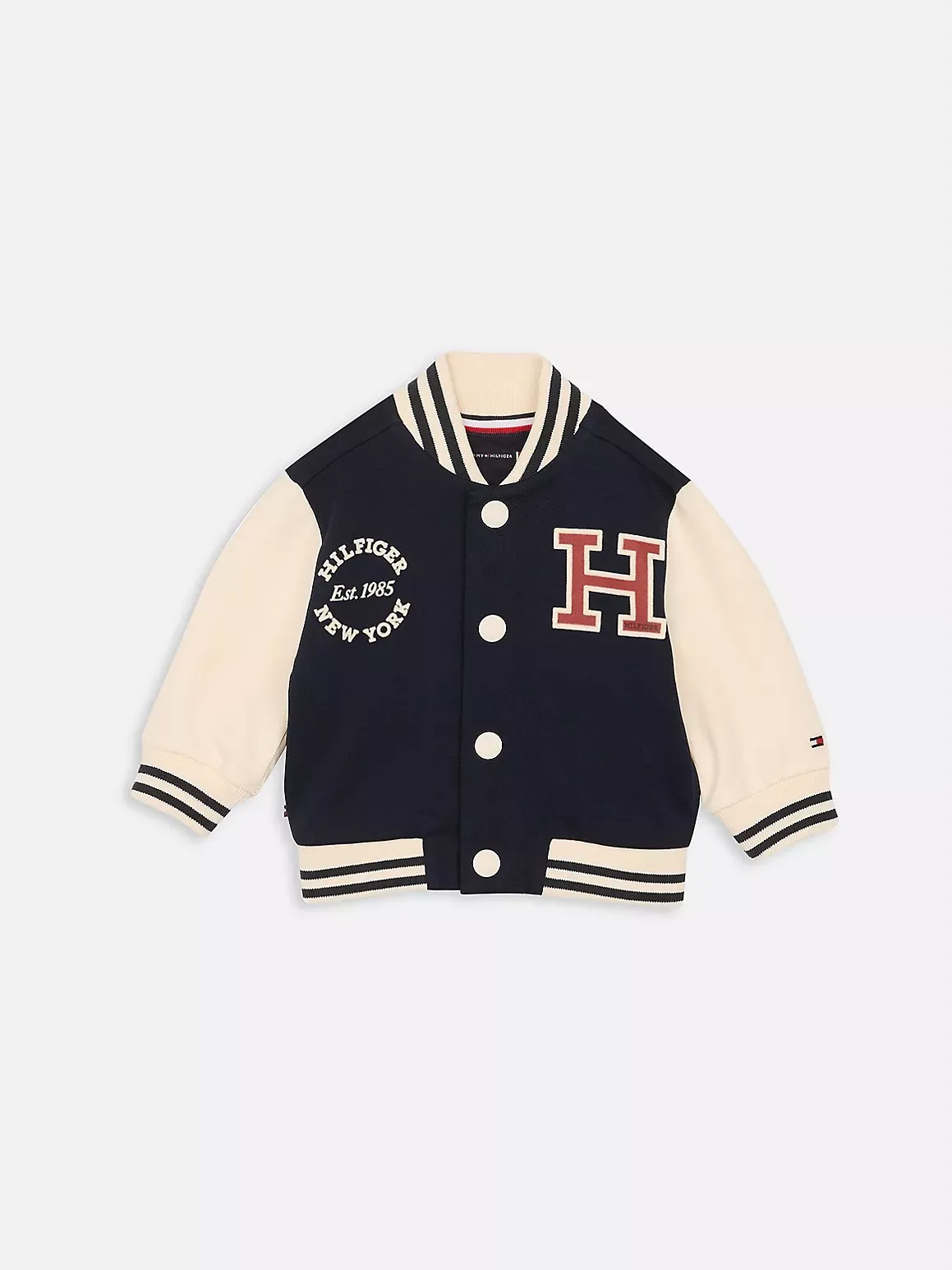 Tommy Hilfiger Boys' Babies' 1985 Monotype Varsity Bomber - Navy - NEWBORN