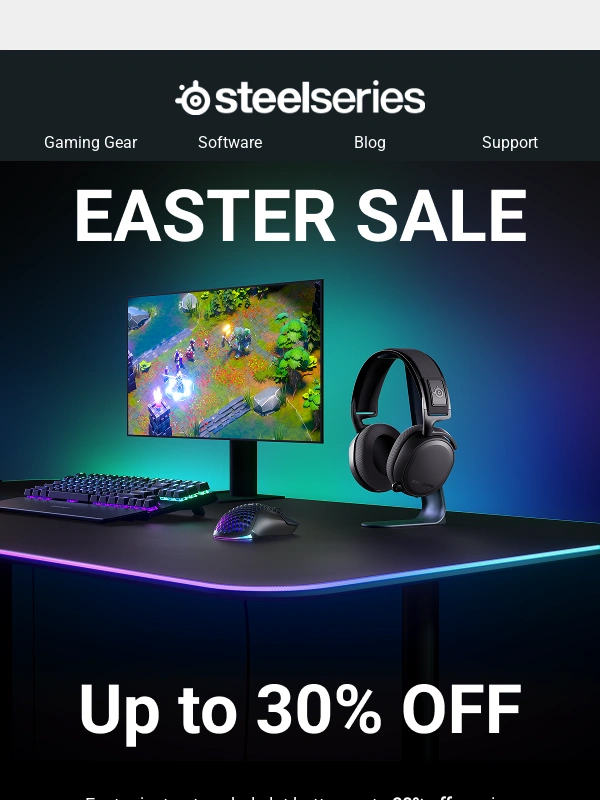 Steelseries - Rare loot unlocked: up to 30% off epic gaming gear