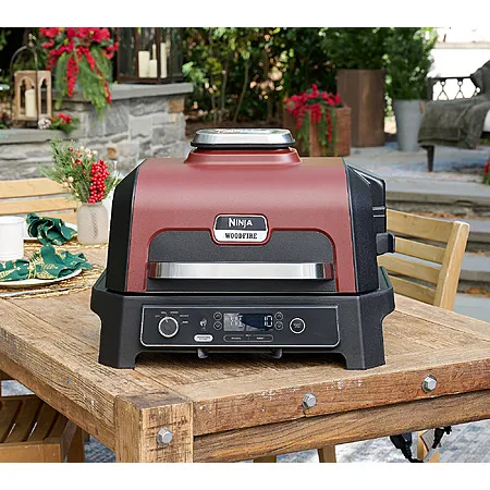 Ninja Woodfire Pro XL Outdoor Electric Smoker & AirFry Grill w/ Temp Probe