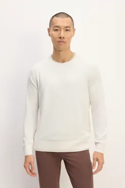 Everlane The No-Sweat Sweater - Heathered Canvas