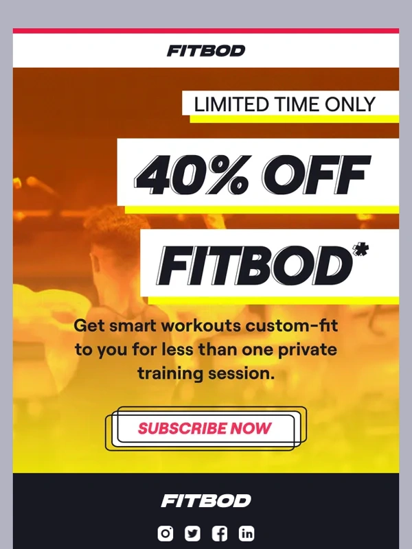 Fitbod - Limited Time Only: 40% Off Fitbod