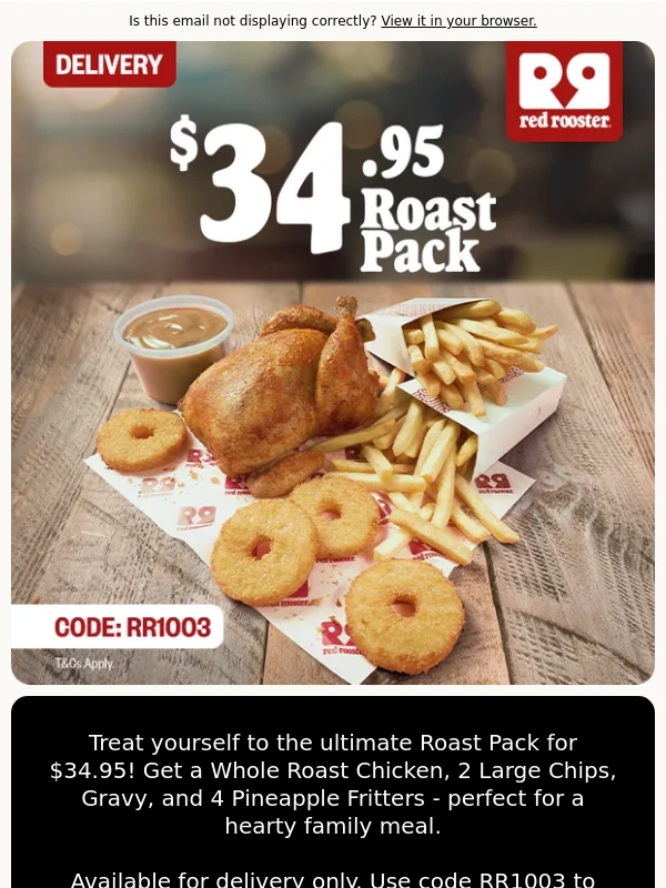 Red Rooster - $34.95 Roast Feast