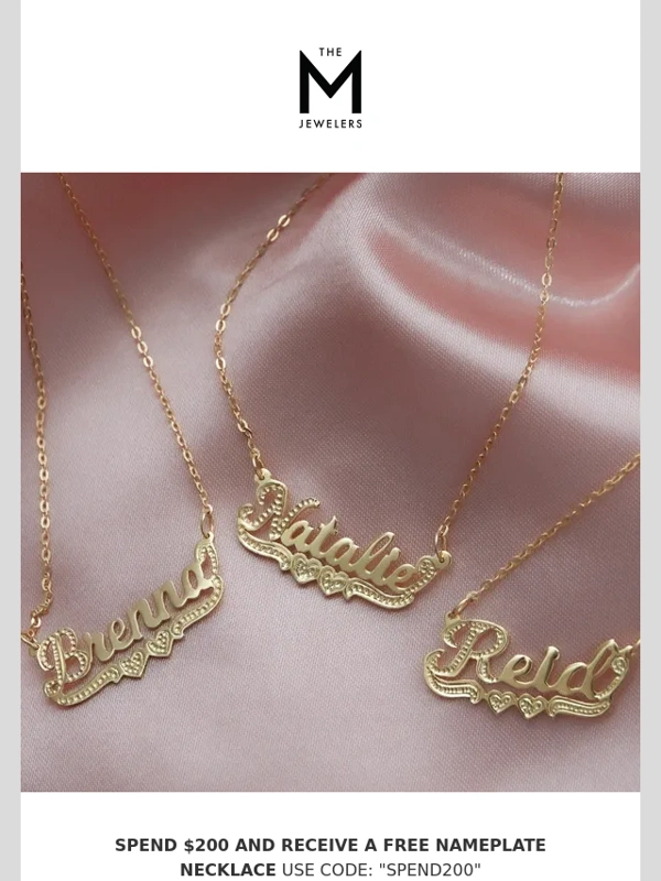 The M Jewelers - Copy of Unlocked ?: Free Nameplate Necklace