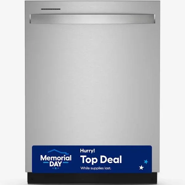 Whirlpool Eco Series Large Capacity 24-in Top Control Built-in Dishwasher With Third Rack