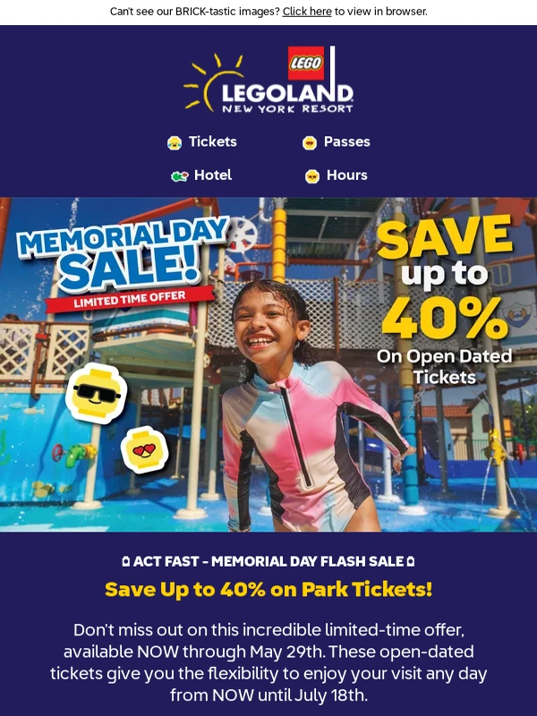 Legoland - Memorial Day Sale - Save Up to 40% ?