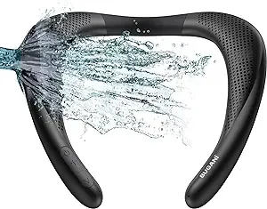 BUGANI - Neckband Speaker, Wireless Neck Bluetooth Speaker, True 3D Stereo Sound, 24H Playtime