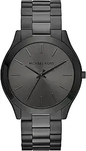 Michael Kors Slim Runway Three-Hand Black Stainless Steel Mens Watch (Model: MK8507)