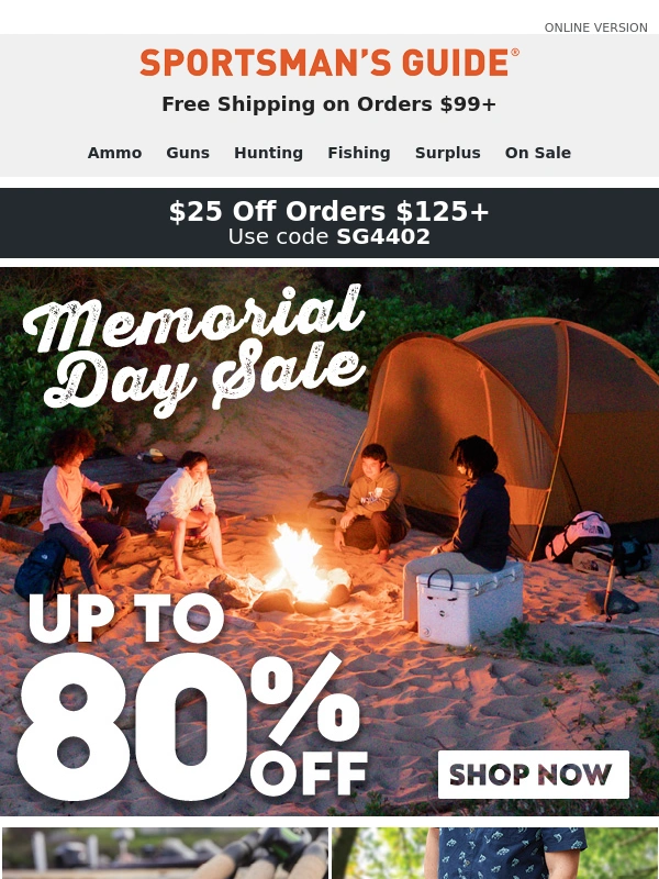 Sportsmans Guide - Memorial Kickoff Summer Sale