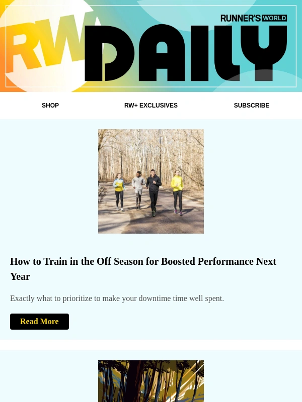 Runners World - How to Train in the Off Season for Boosted Performance Next Year