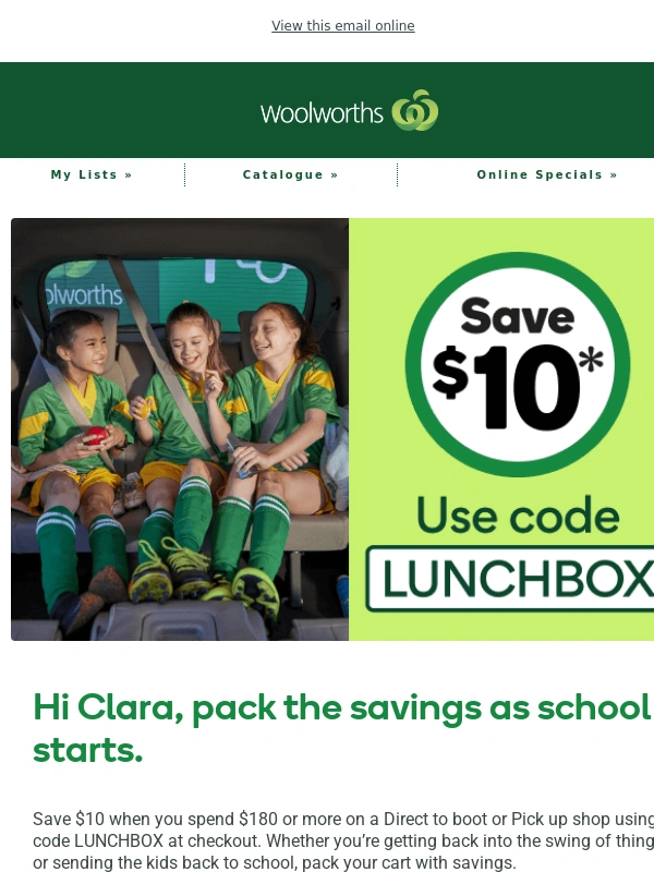 Woolworths - Pack the savings on ?✏️