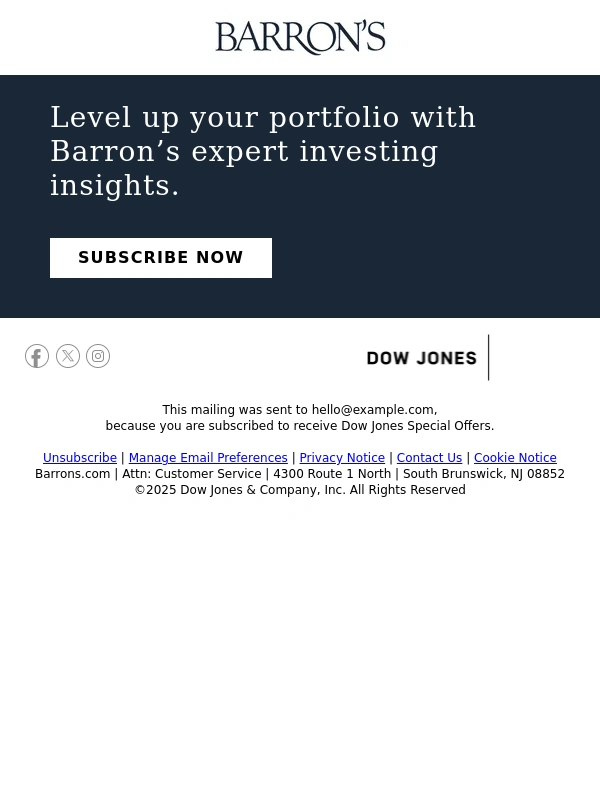 Barron's - Stay Ahead of Every Financial Trend and Economic Shift
