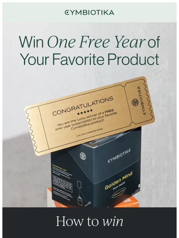 Cymbiotika - Win ONE FREE YEAR of product! ?