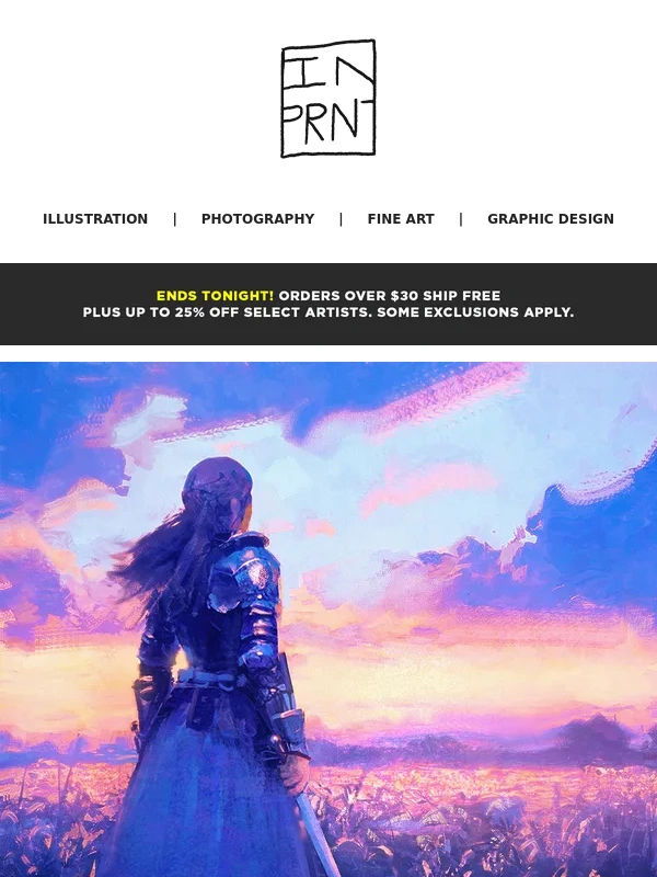 InPRNT - ENDS TONIGHT: Free Worldwide Shipping