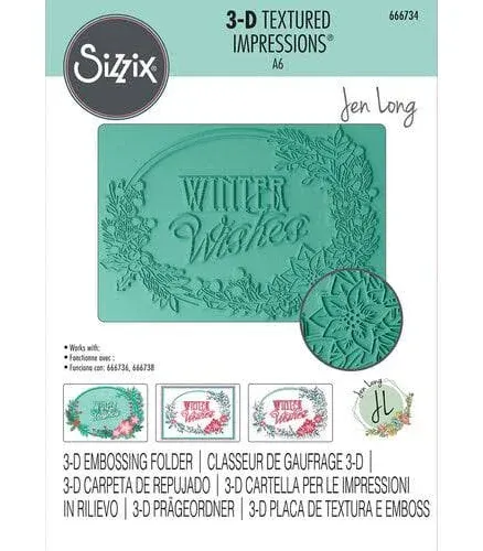 Sizzix 3-D Textured Impressions Embossing Folder Winter Wishes