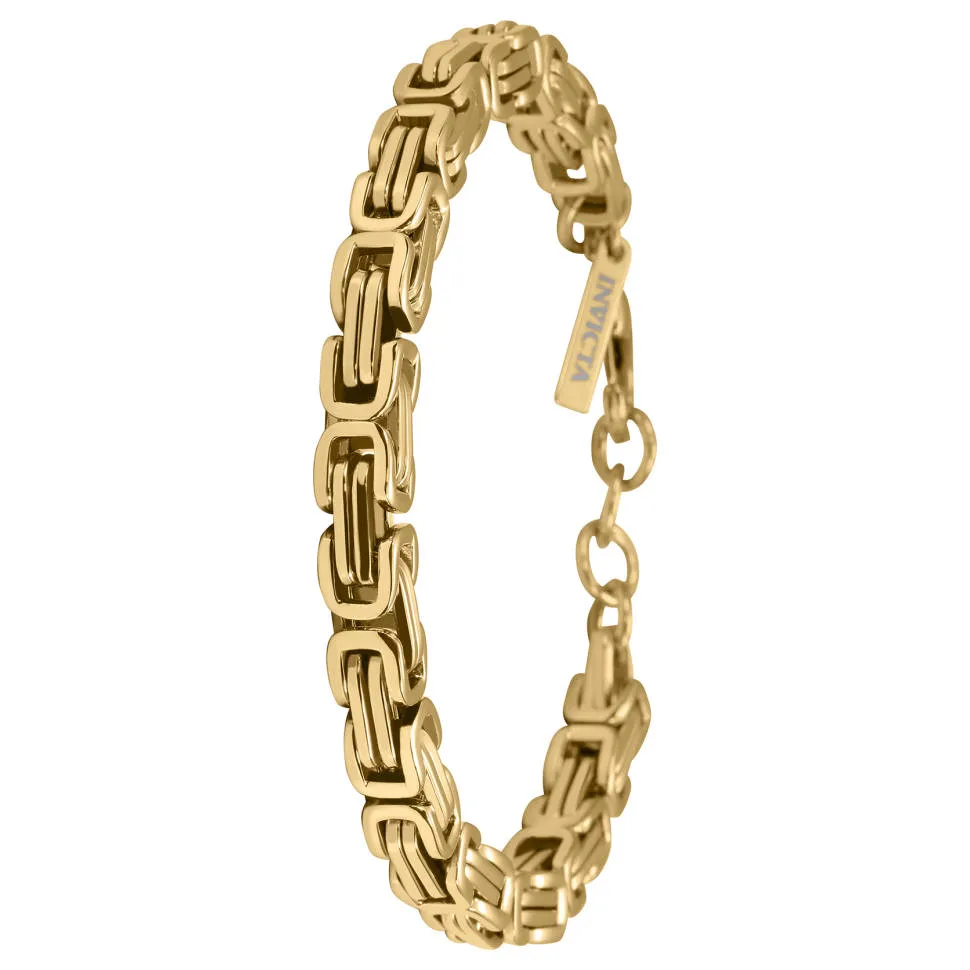 Invicta Men's Elements Lobster Clasp Bracelet in Yellow Gold and Stainless Steel