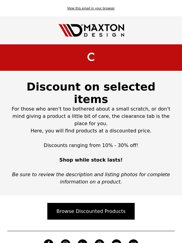 Maxton Design - Discount on selected items! ?