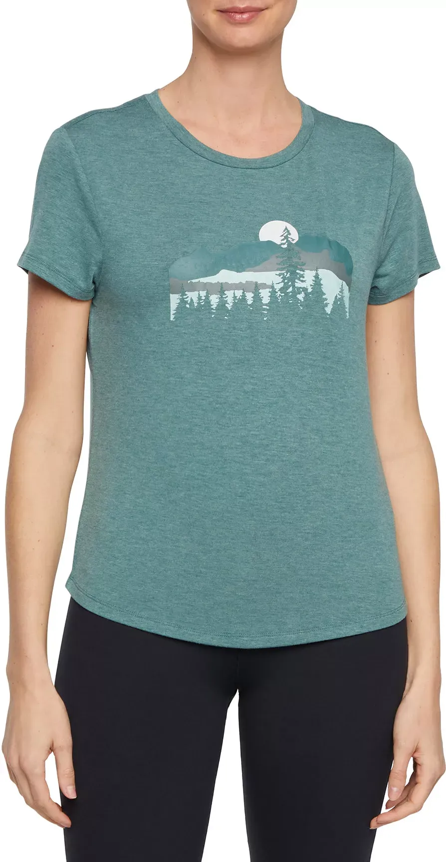Marika Monica Tee - Heather Silver Blue Heather Silver Blue Sunset Lone Pine / L