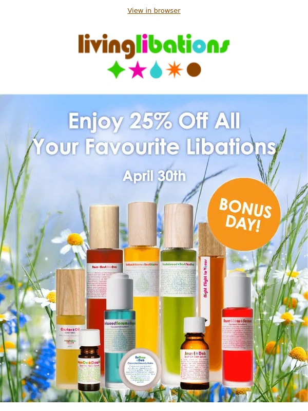 Living Libations - Last Chance To Shop 25% Off Storewide