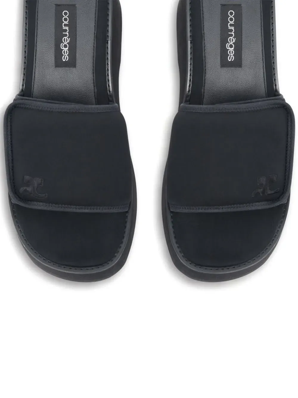 Courreges Woman Sandals Black Size 8 Textile Fibers