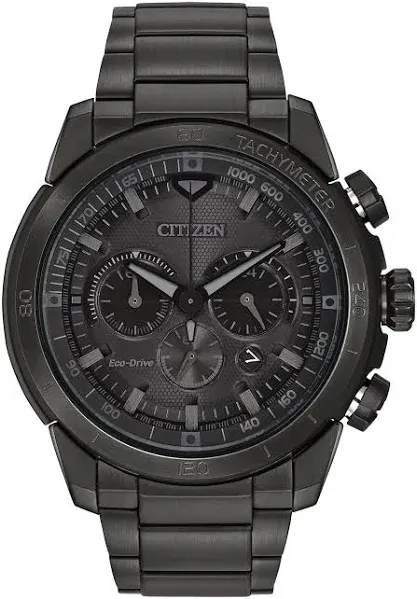 Black Citizen Men's Eco-Drive Ecosphere Chronograph Watch CA4184-81E