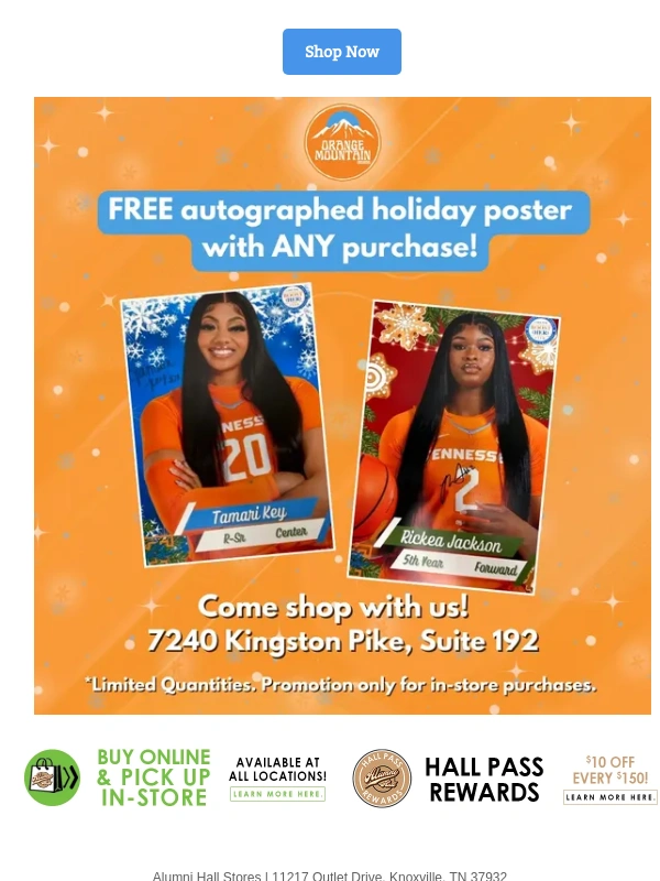 Alumni Hall - FREE Autographed Poster With ANY Purchase