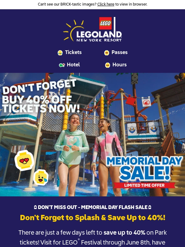 Legoland - Don't Miss Our Memorial Day Sale - Save Up to 40% ?