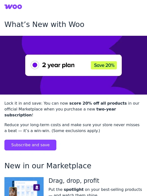 WooCommerce - Two years are better than one