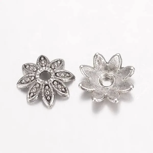 Honeyhandy Tibetan Style Alloy Bead Caps