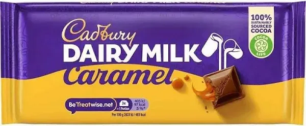 Cadbury Caramel Dairy Milk Chocolate Bar