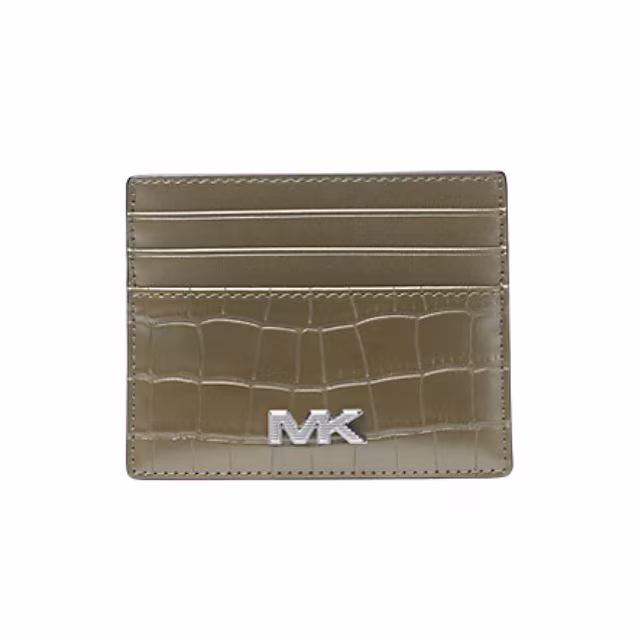 Michael Kors Rivington Crocodile-Embossed Tall Card Case