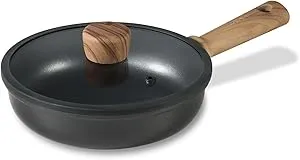 Carote Titanium Pan Non Stick 8" Skillet Chef's Frying Pans with Lid