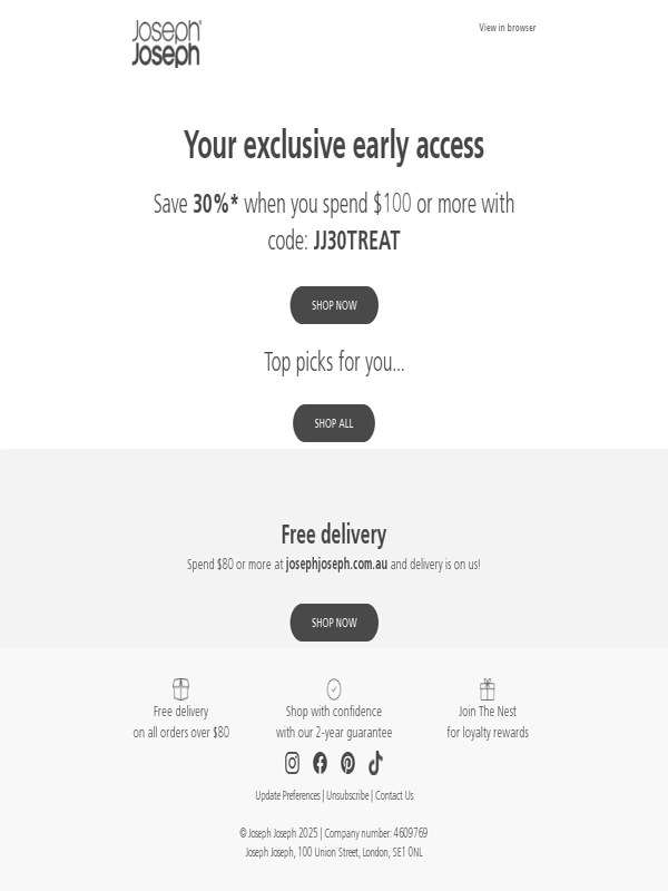 Joseph Joseph - Your VIP early access starts now