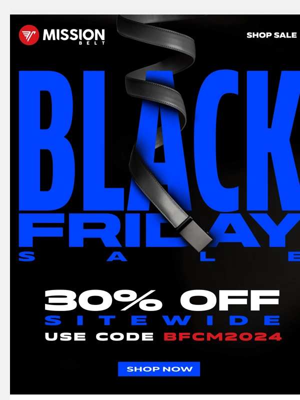 Mission Belt - Black Five-day Sale Starts Now - 30% Off Sitewide