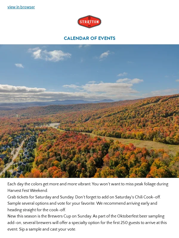 Stratton - Get Tickets for Harvest Fest Weekend Today