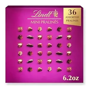 Lindt Mini Pralines, Assorted Chocolate Pralines with Premium Filling, Perfect for Mothers Day Gifting, 6.2 oz Box
