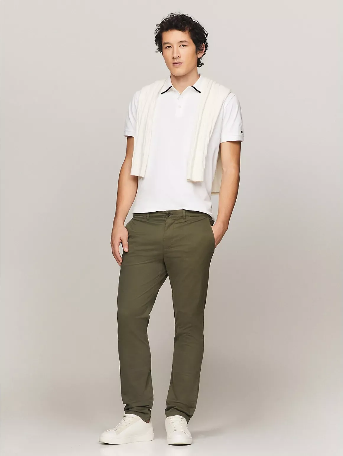 Tommy Hilfiger Men's THFlex Slim Tommy Chino - Green - 36W x 34L