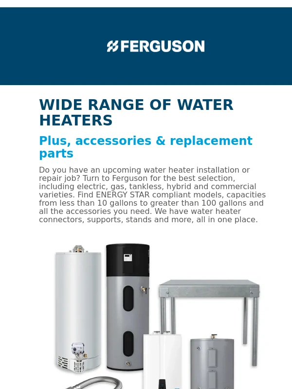 Ferguson - The Best Selection of Water Heaters
