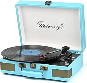 Retrolife Portable Bluetooth Record Player