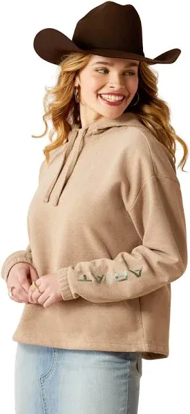 Ariat Women's Oatmeal Essential Logo Hoodie