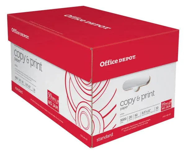 Office Depot Copy Paper White 8-1/2 inch x 11 inch 20 lb