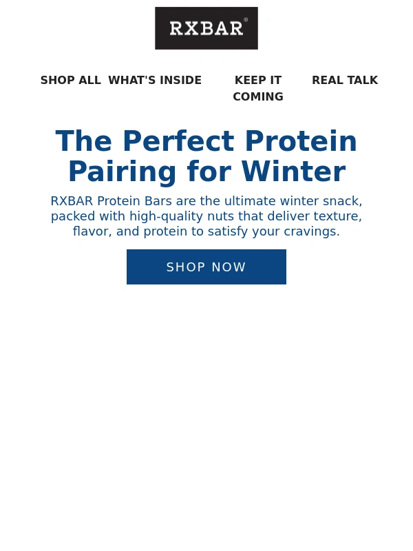 rxbar - Nuts + Protein = The Perfect Winter Snack ?❄️