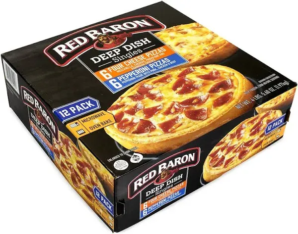 Red Baron Deep Dish Pizza Singles Variety Pack