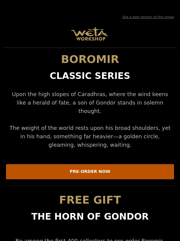 Weta Workshop - Boromir Classic Series – Pre-Orders Are Now Live!