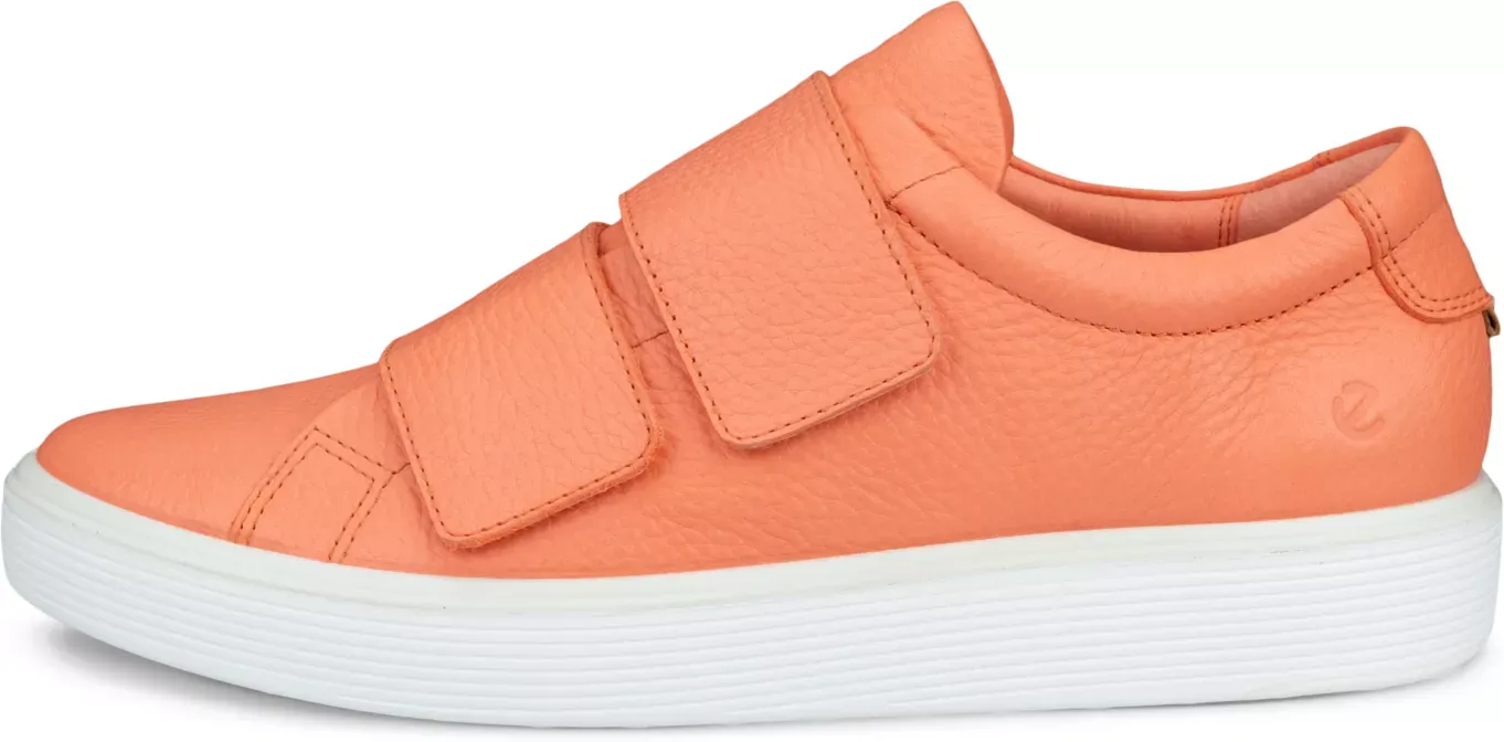 ECCO Soft 60 - Women's Leather Two - Strap Sneaker - Orange